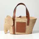 LOEWE ロエベ かごバッグ ELEPHANT BASKET S A546T37X01 レディース エレファント バスケット アナグラム ハンドバッグ ロゴ 鞄 2435/NATURAL-TAN