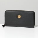 ヴェルサーチェ 長財布（メンズ） VERSACE ヴェルサーチ ラウンドファスナー長財布 DPDI056 DVIT4T メンズ ラ メドゥーサ コンチネンタル ウォレット レザー KVO41/NERO-ORO