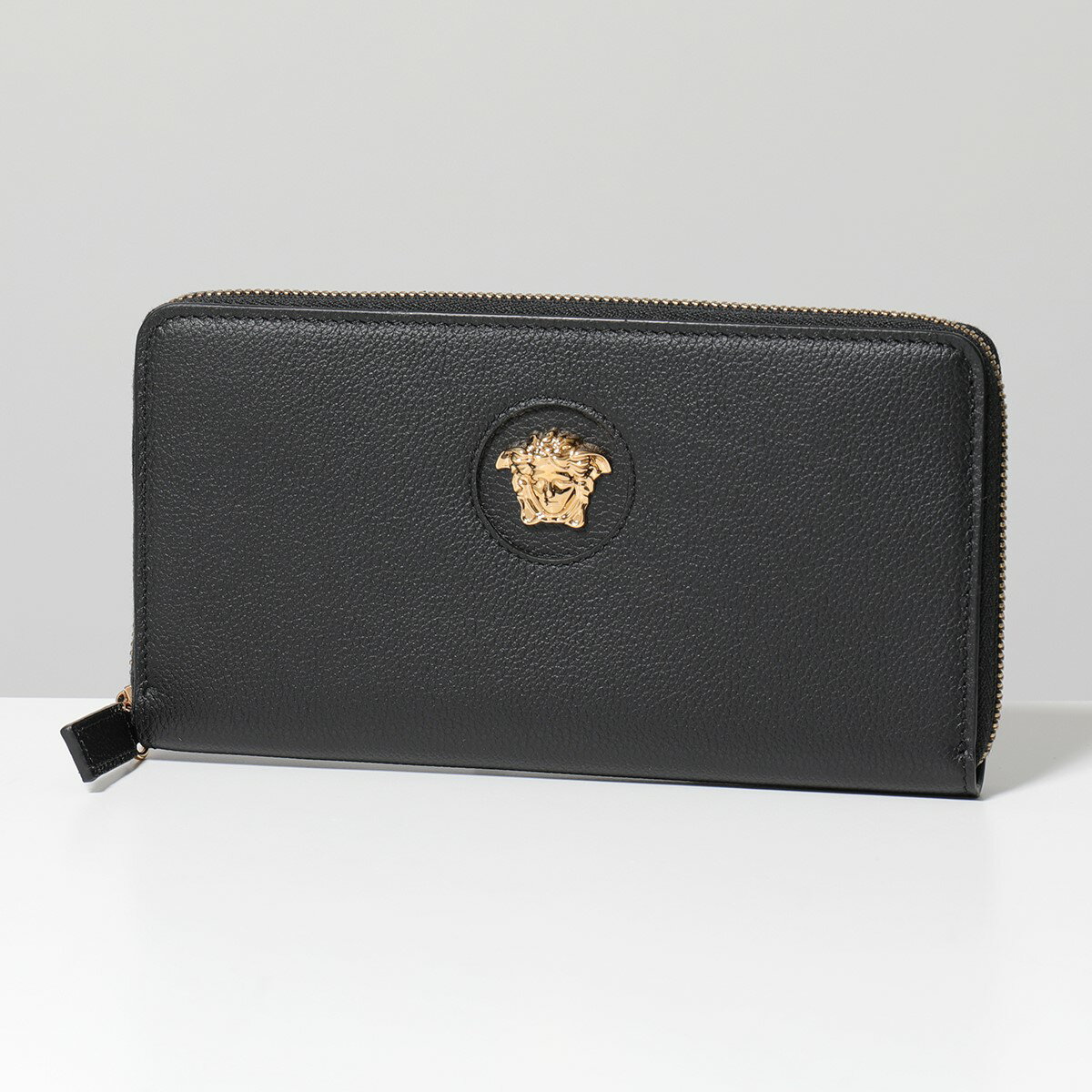 VERSACE ヴェルサーチ ラウンドファスナー長財布 DPDI056 DVIT4T レディース ラ メドゥーサ コンチネンタル ウォレット レザー KVO41/NERO-ORO