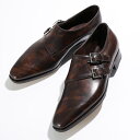 JOHN LOBB ジョンロブ レザーシューズ CHAPEL PD チャペル 704180L 2Y MUSEUM CALF M/W メンズ レザー セミスクエアトゥ ダブルモンク 革靴 DARK-BROWN【po_fifth】