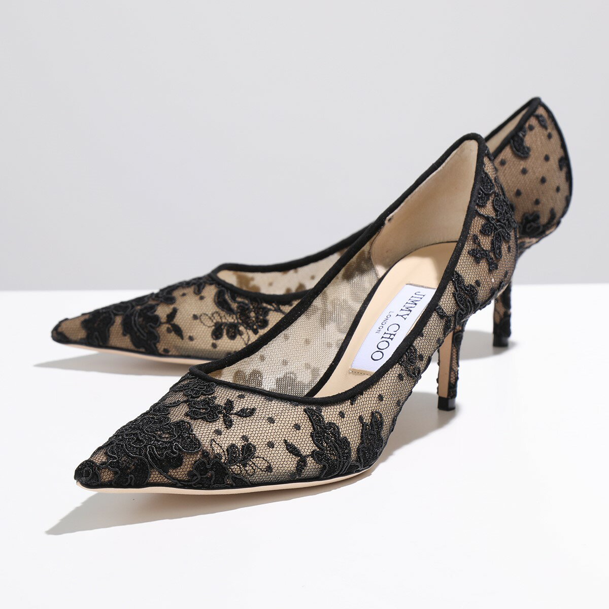 Jimmy Choo ジミーチュウ パンプス LOVE65 ORE レディース レース ポインテッドトゥ ヒール 靴 BLACKのサムネイル