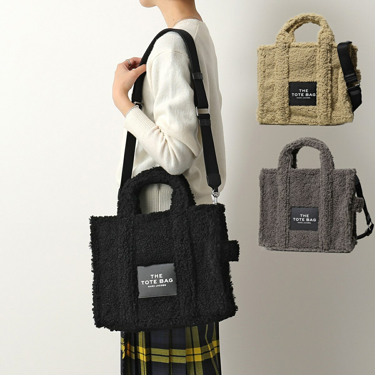 MARC JACOBS マークジェイコブス トートバッグ M0016740 THE TEDDY SMALL TRAVELER TOTE BAG レディース ボア ショルダーバッグ 鞄 カラー3色のサムネイル