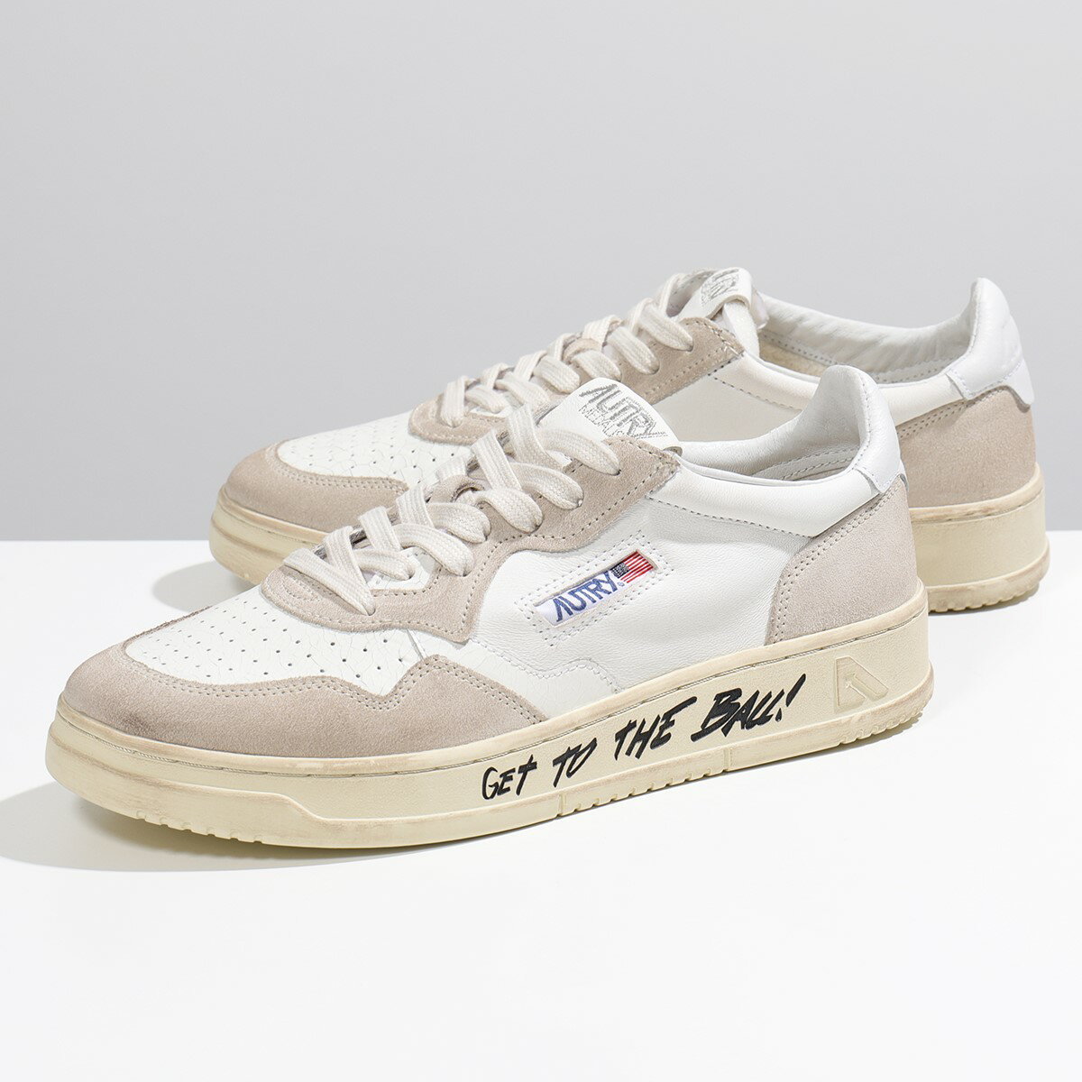 AUTRY オートリー スニーカー MEDALIST メダリスト AULM LD01 メンズ ローカット レザー×スウェードレザー シューズ 靴 WHT/BLACKのサムネイル