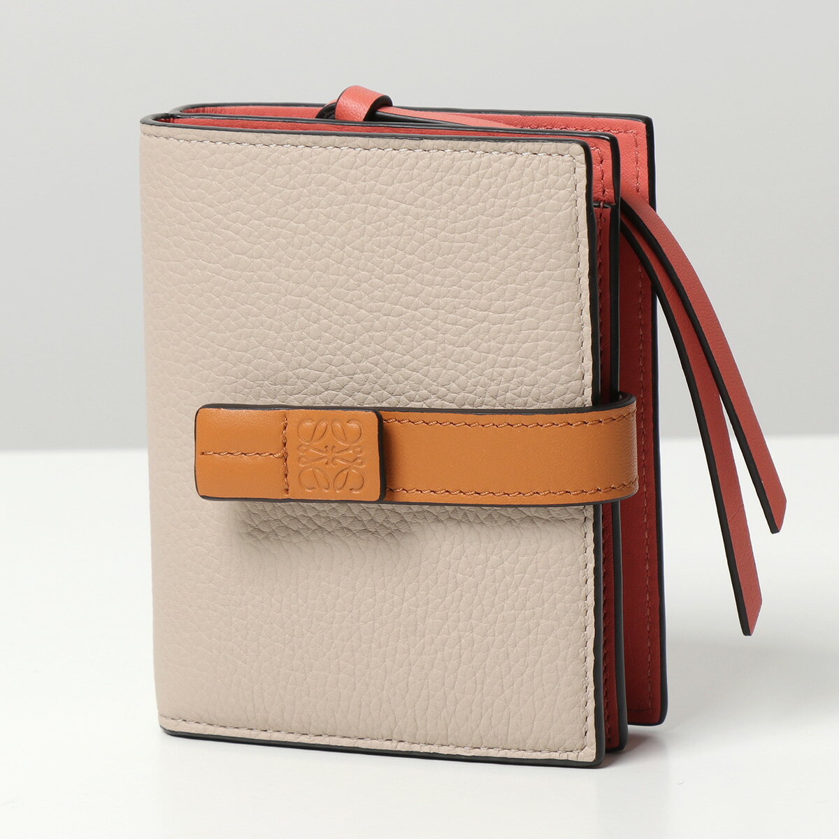 LOEWE ロエベ 二つ折り財布 C660Z41X01 レディース バイカラー レザー スモール ミニ財布 ANAGRAM アナグラム 2463/LIGHT-OAT/HONEYのサムネイル