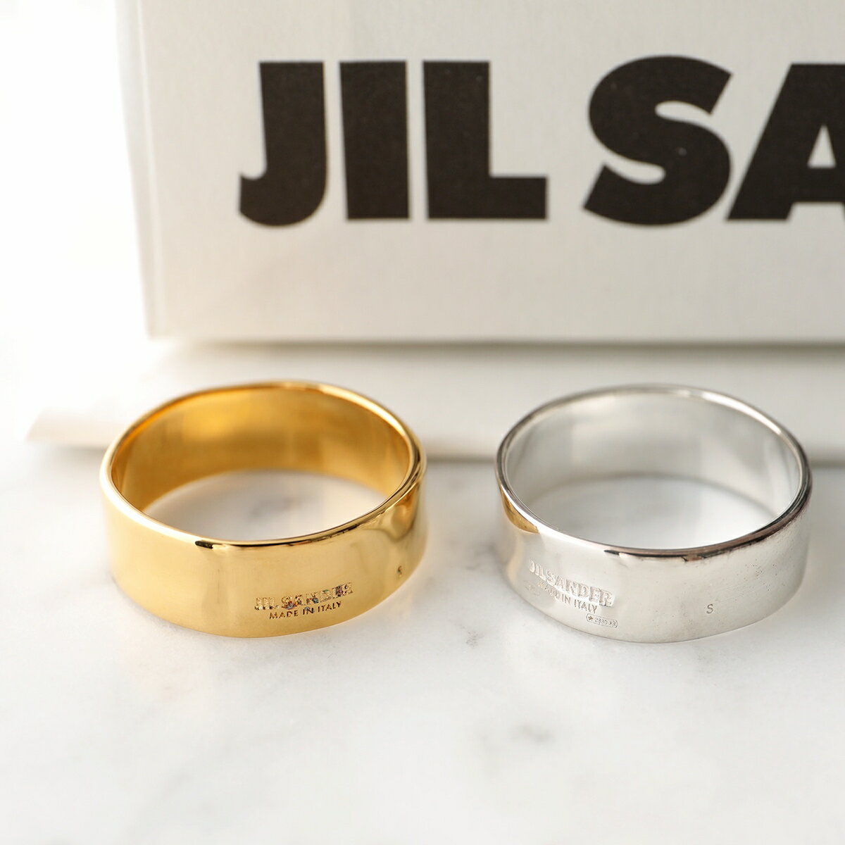 JIL SANDER ジルサンダー リング J29UQ0011 P4865 J29UQ0011 P4877 メンズ バンドリング ロゴ 指輪 アクセサリー カラー2色のサムネイル