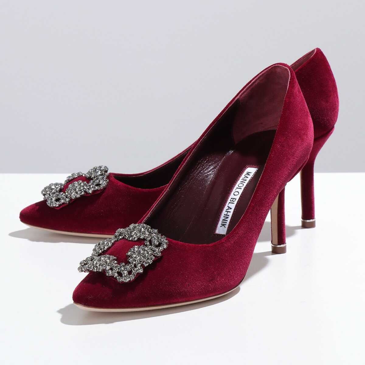 Manolo Blahnik Black Leather Ankle Strap Heels (US 10.5 / IT