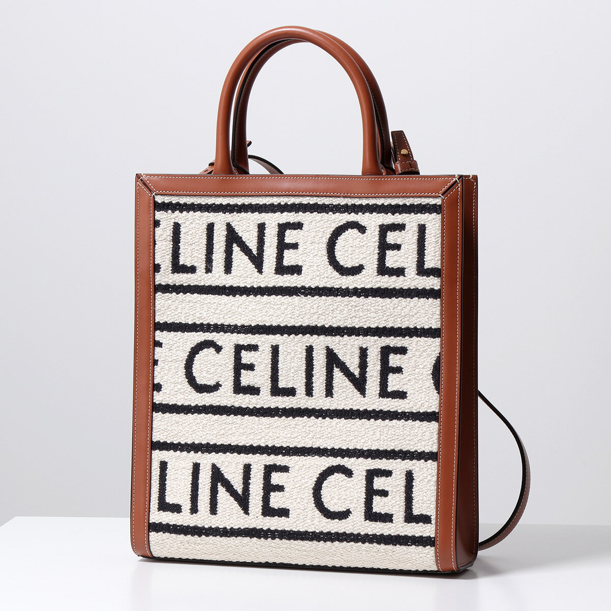 CELINE セリーヌ トートバッグ Small Vertical スモール バーティカル 192082EFY.01WB レディース カバ ロゴ ショルダーバッグ 鞄 WHITE-BLACKのサムネイル