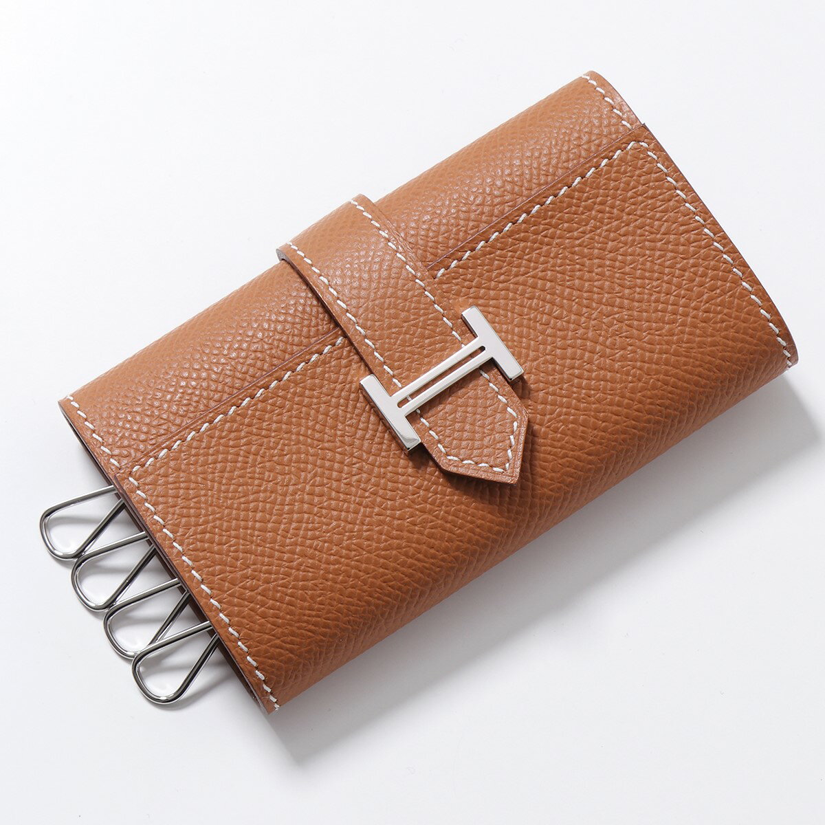 HERMES エルメス キーケース ベアン BEARN 047744CK レディース エプソン レザー 4連 Hロゴメタル U刻印 GOLDのサムネイル