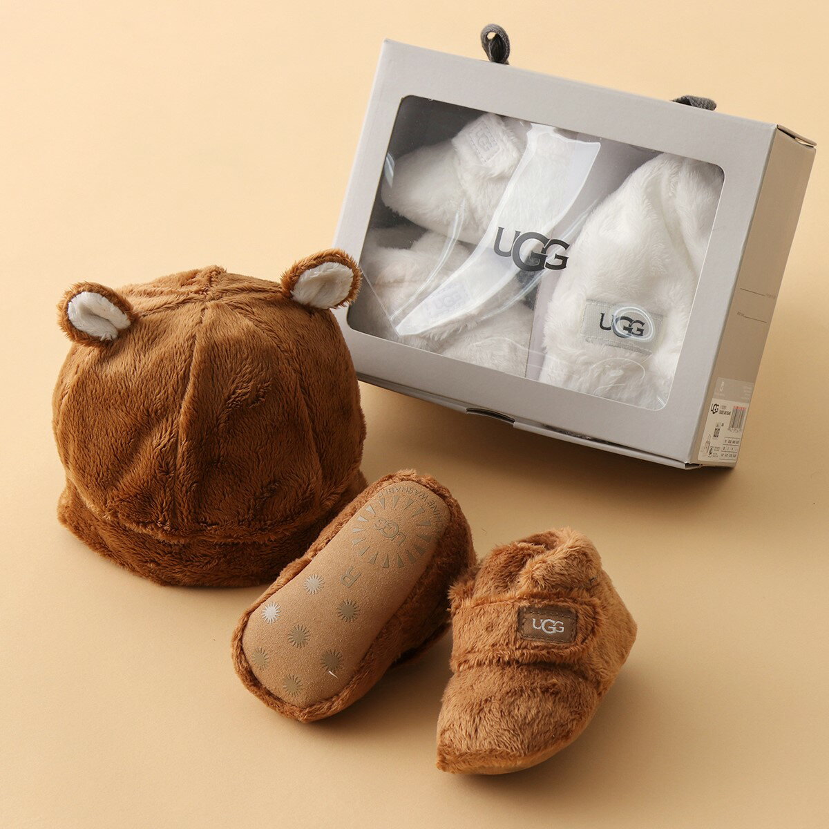 UGG BABY アグ ベビー シューズ ニット帽 ギフト 2点セット BIXBEE AND BEANIE 112...