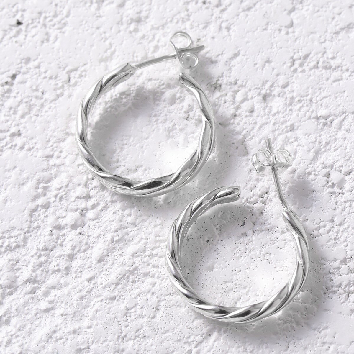 NINA&JULES ニナ・エ・ジュール フープピアス Small Twist Hoop 21ER05 レディース ツイスト silver925 アクセサリー シルバー