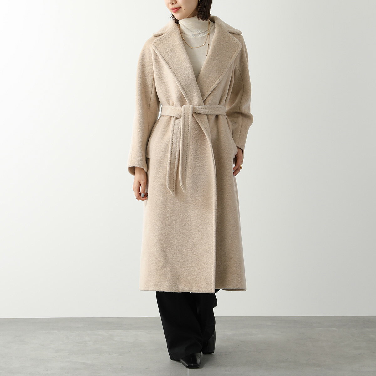 MAX MARA Weekend マックスマーラ ウィークエンド ガウンコート TEMPERA レディース ウール アルパカ モヘヤ ベルト付き ロングコート 023のサムネイル