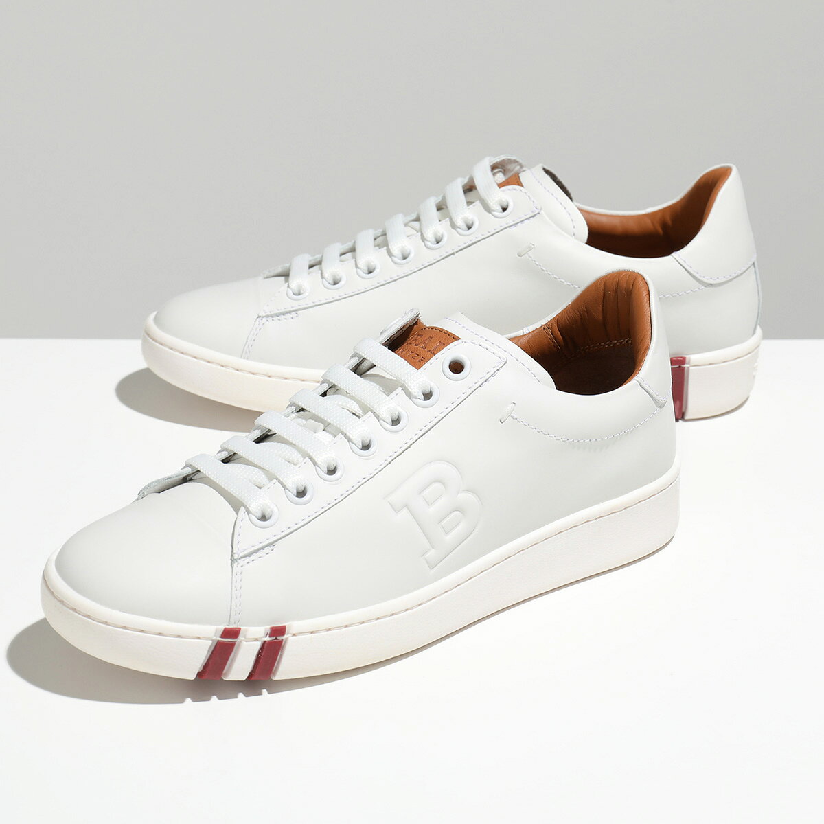 BALLY バリー スニーカー WIVIAN 07 レディース ローカット ロゴラベル ストライプ レザー シューズ 軽量 靴 WHITEのサムネイル