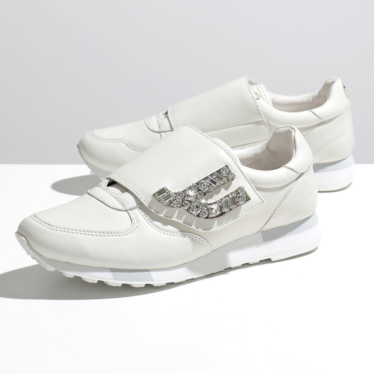 BALLY バリー スニーカー GIADA-STONE 6228580 レディース ローカット レザー クリスタル ビジュー シューズ 靴 0300-WHITEのサムネイル