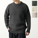 Aran Crafts アランクラフト アランセーター Merino crew neck sweater C1949 メンズ ニット 長袖 ウール クルーネック...