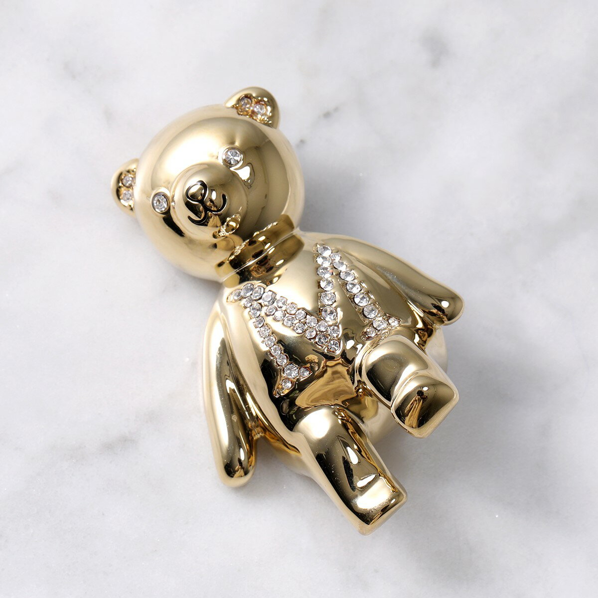 MAX MARA マックスマーラ ブローチ SHINY レディース クリスタル装飾 テディベア ピンバッチ アクセサリー ロゴ 002のサムネイル