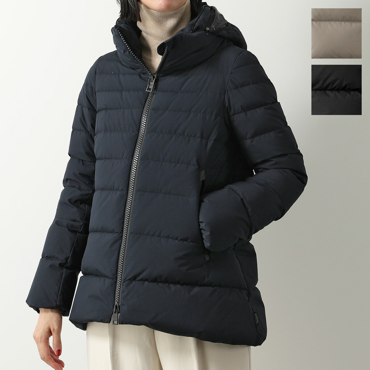 HERNO ヘルノ ダウンジャケット GORE-TEX WINDSTOPPER PI079DL 11106 Laminar レディース ラミナー フード付き カラー3色のサムネイル