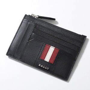 BALLY バリー コインケース カードケース TROCK.LT メンズ バリーストライプ レザー フラグメントケース ミニ財布 小銭入れ BLACK