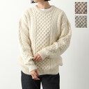 Aran Woollen Mills アランウーレンミルズ セーター Traditional Aran Sweater A823 レディース ニット クルーネック メリノウール 長袖 カラー3色