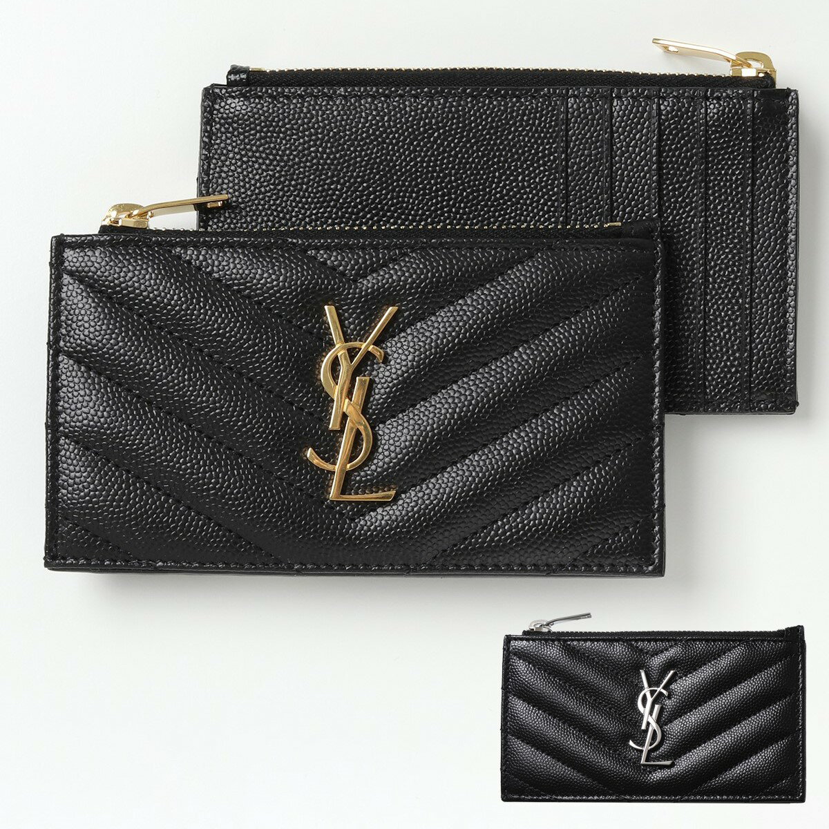 SAINT LAURENT サンローラン コインケース カードケース 607915 BOW01 BOW02 レディース レザー フラグメントケース カサンドラロゴ カラー2色