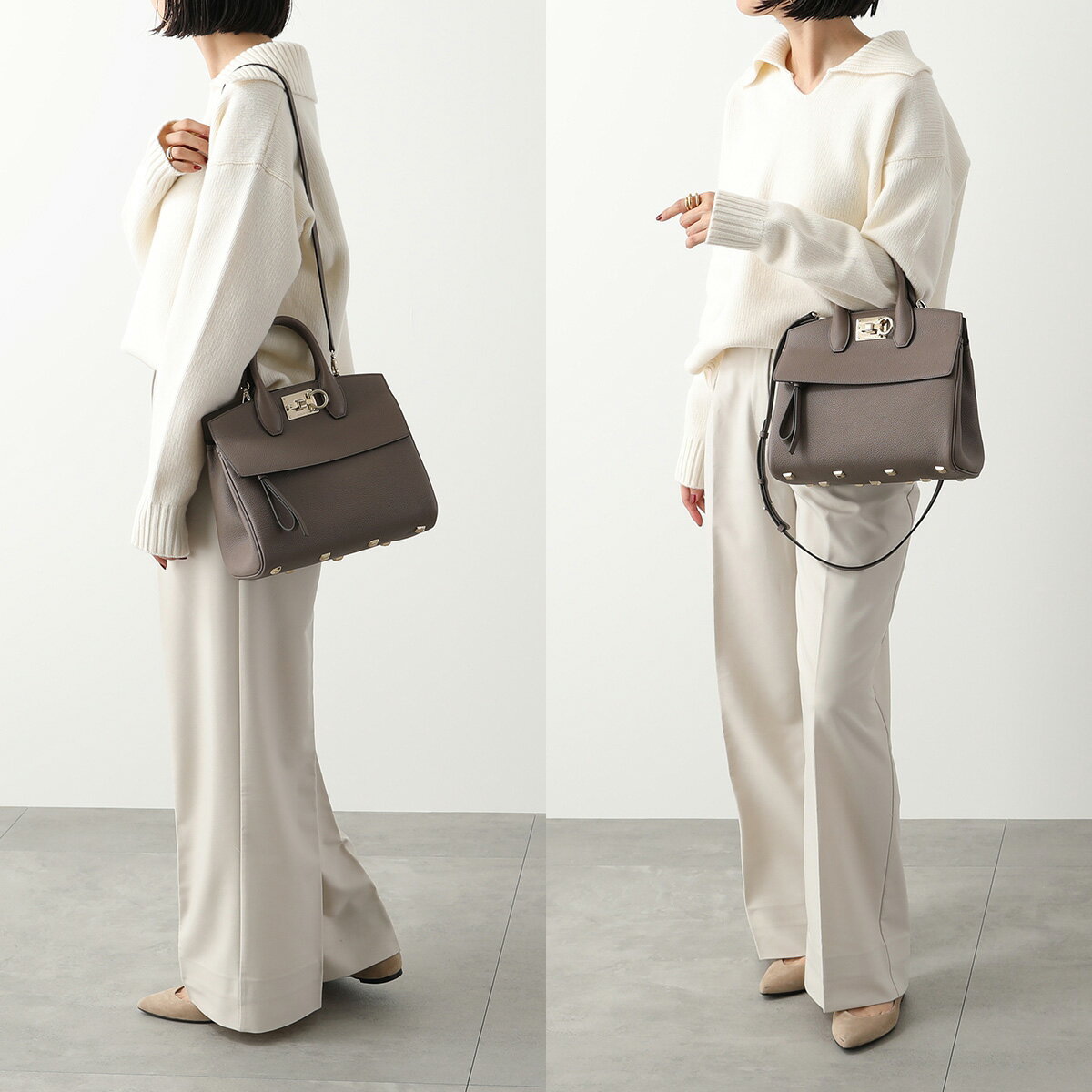 【最大2万円OFFクーポン対象・5/20限定】FERRAGAMO フェラガモ ハンドバッグ STUDI...
