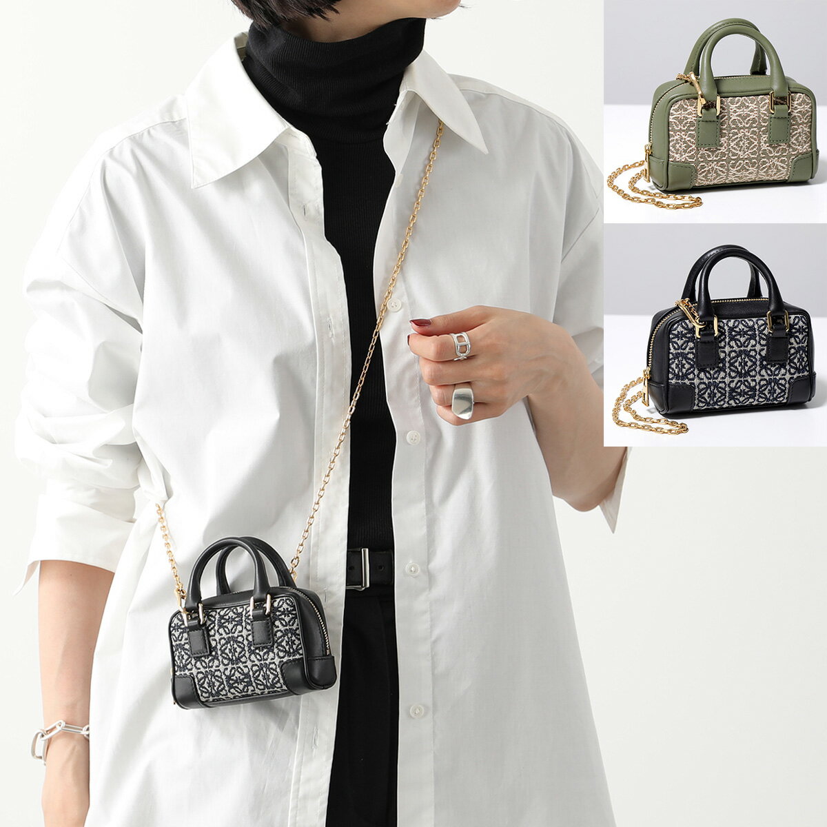 LOEWE ロエベ ショルダーバッグ AMAZONA NANO アマソナ ナノ A039U96X02 レディース アナグラム ジャガード アクセサリーバッグ マイクロバッグ 鞄 カラー2色のサムネイル