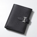 HERMES エルメス 二つ折り財布 ベアン コンパクト BEARN COMPACT エプソン 039790CK レディース レザー Hパーツ B刻印 SV金具 ブラック