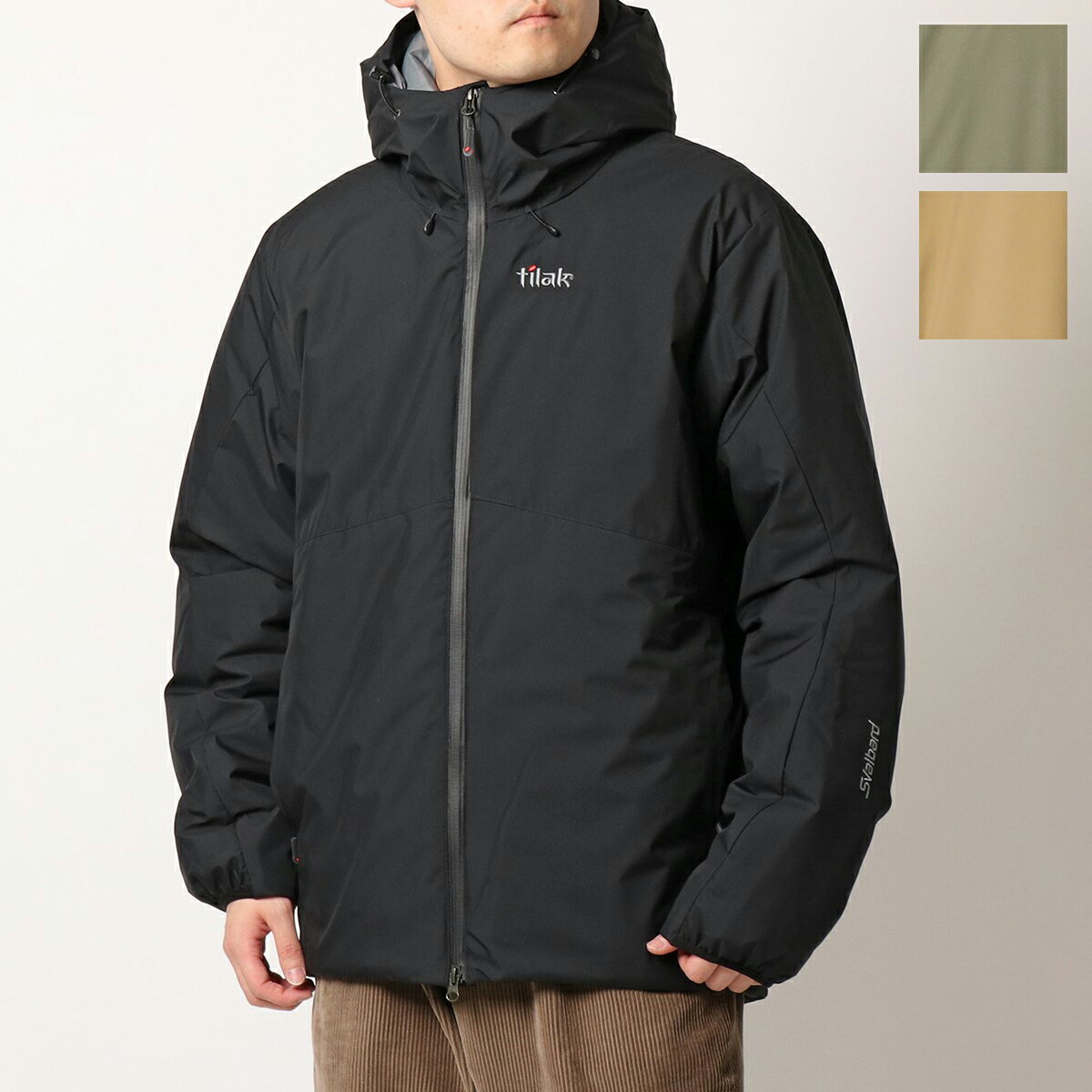 Tilak ティラック フーデッドジャケット Svalbard Jacket メンズ 中綿 GORE-TEX INFINIUM ナイロン ロゴ刺繍 ブルゾン パッカブル カラー3色