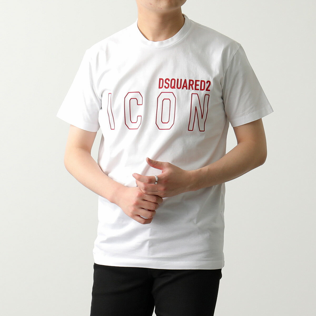 DSQUARED2 ディースクエアード 半袖 Tシャツ ICON OUTLINE COOL S79GC0063 S23009 メンズ ロゴ ロゴT コットン クルーネック カラー2色【cp_ten】