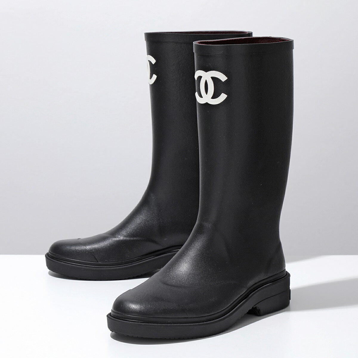 シャネル CHANEL シャネル ロングブーツ G39620 X56326 レディース ラバー レインブーツ CCロゴ ハーフ丈 シューズ 長靴 靴 94305【po_fifth】