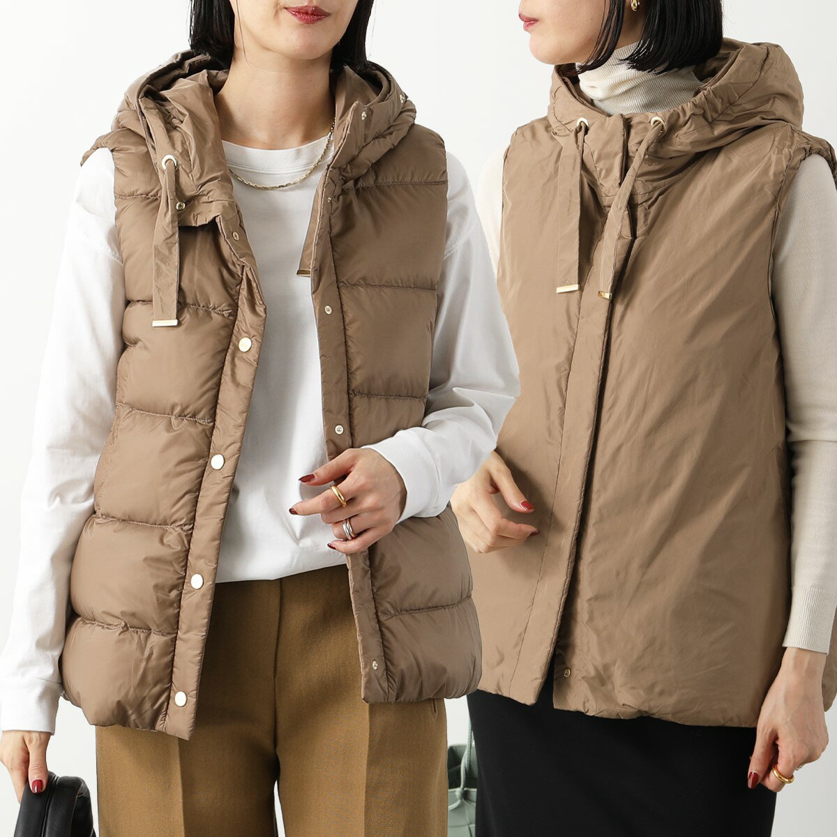 S MAX MARA The Cube エス マックスマーラ ザ キューブ ダウンベスト JSOFT レディース ジレ ナイロン ロゴ ショート丈 085のサムネイル