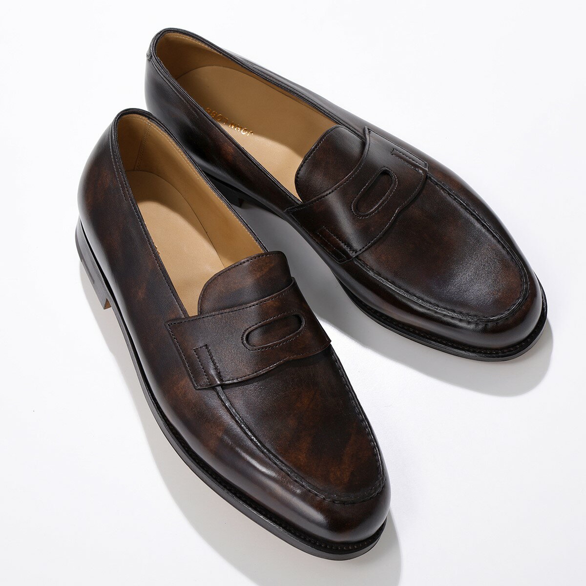 JOHN LOBB ジョンロブ ローファー 309181L LOPEZ ロペス SINGLE LEATHER メンズ レザーシューズ 革靴 ビジネス 靴 DARK-BROWN【po_fifth】