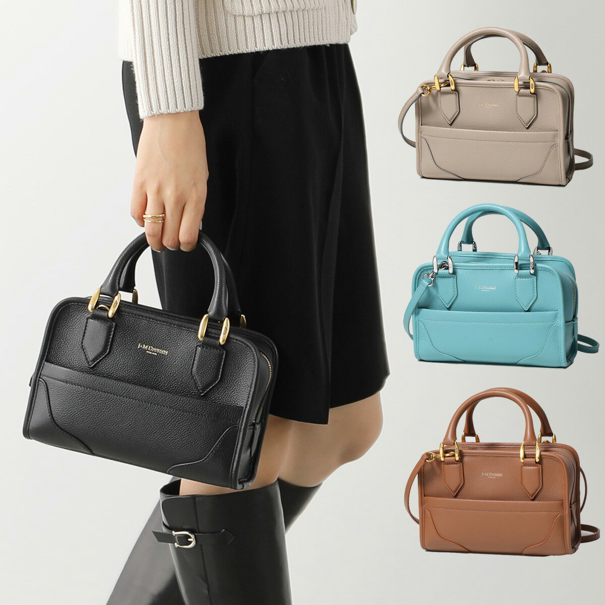 J&M DAVIDSON ミア キューブ ミニ MIA MINI CUBE BUREAU LMBR-0XX-SGXX レディース ショルダーバッグ ハンドバッグ レザー ロゴ 鞄 カラー4色のサムネイル