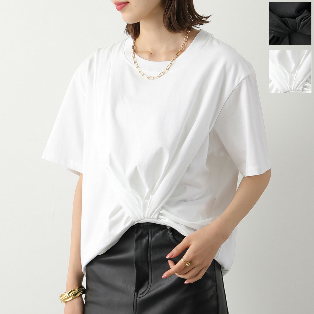 3.1 Phillip Lim スリーワンフィリップリム 半袖 Tシャツ E231 1528COJ レディース ドレープ コットンジャージー ショートスリーブ クルーネック カラー2色【fl_itigo】のサムネイル
