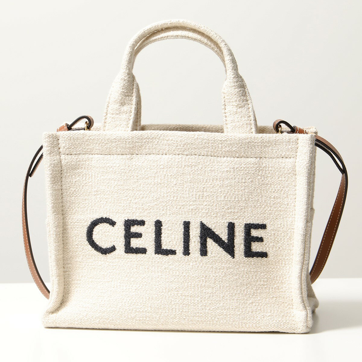 CELINE セリーヌ ハンドバッグ Small Cabas スモール カバ タイス 199162ERR.02NT レディース ショルダーバッグ ロゴ クロスボディ トートバッグ 鞄 02NT/Natural-Tanのサムネイル