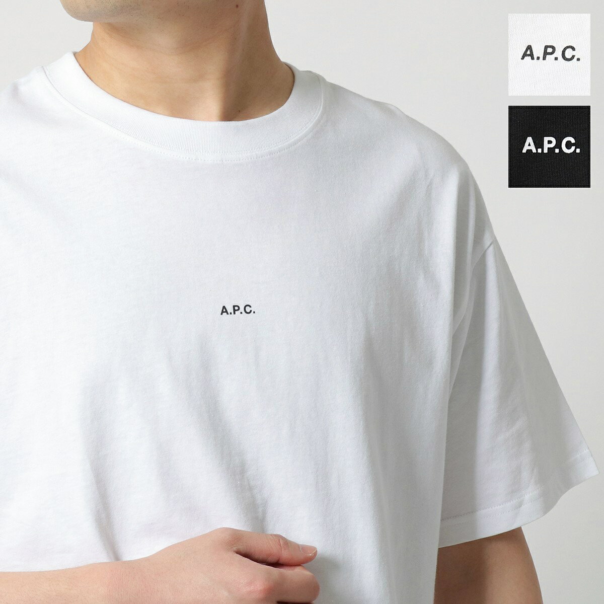 APC A.P.C. アーペーセー Tシャツ Kyle COEIO H26929 メンズ クルーネック 半袖 カットソー ちびロゴT カラー2色のサムネイル