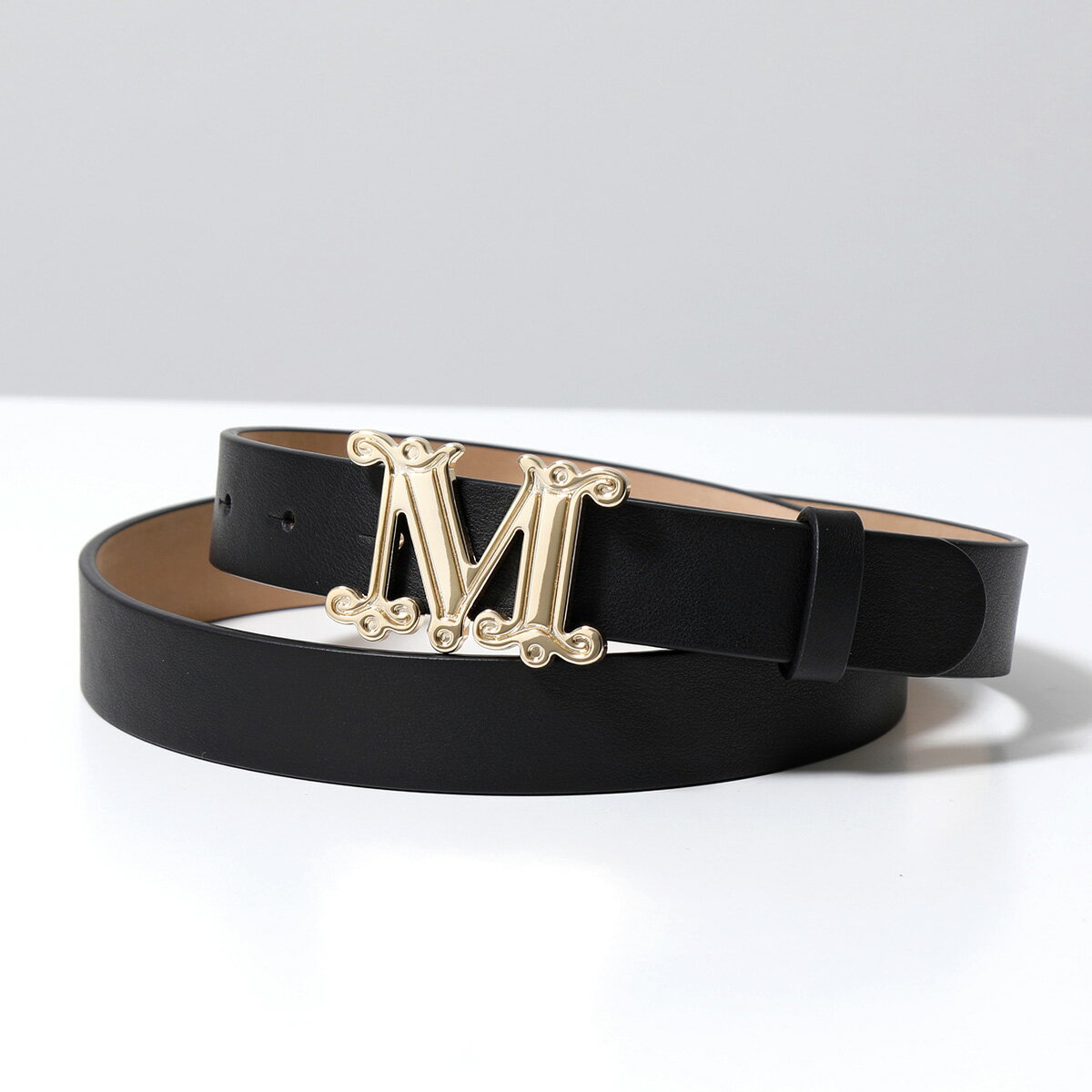 MAX MARA マックスマーラ ベルト MGRAZIATA25 レディース カーフレザー Mロゴ バックル ナローベルト 007のサムネイル