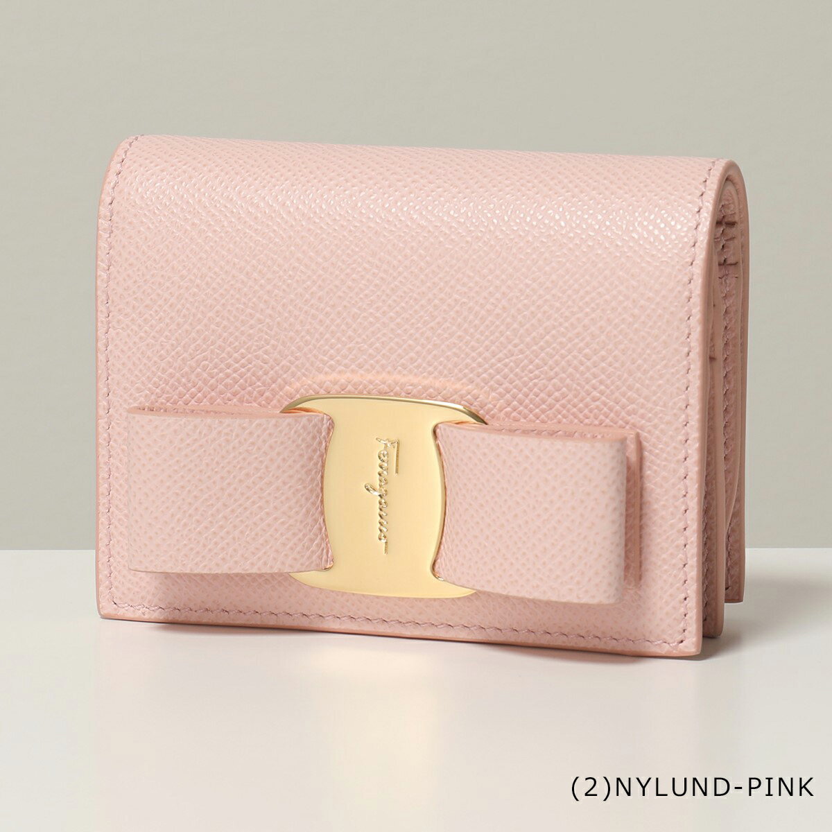 FERRAGAMO フェラガモ 二つ折り財布 VARA BOW 22 D515 レディース ヴィラリボン レ...