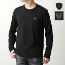 EA7 EMPORIO ARMANI エアセッテ エンポリオアルマーニ 長袖 Tシャツ 3RPT43 PJNTZ メンズ カットソー ロンT ロゴT ラバーロゴパッチ ストレッチ コットン カラー2色