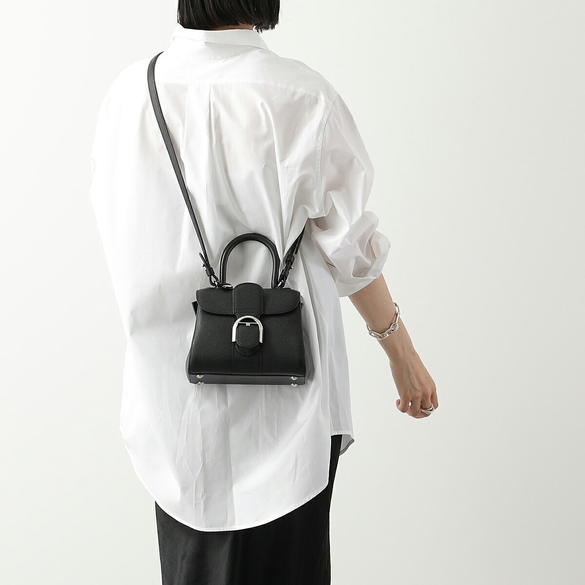 DELVAUX デルヴォー ハンドバッグ Brillant Mini ブリヨン ミニ AA0406AAU0 レディース レザー ショルダーバッグ 鞄 99ZPA/Noir【dc_kikaku】