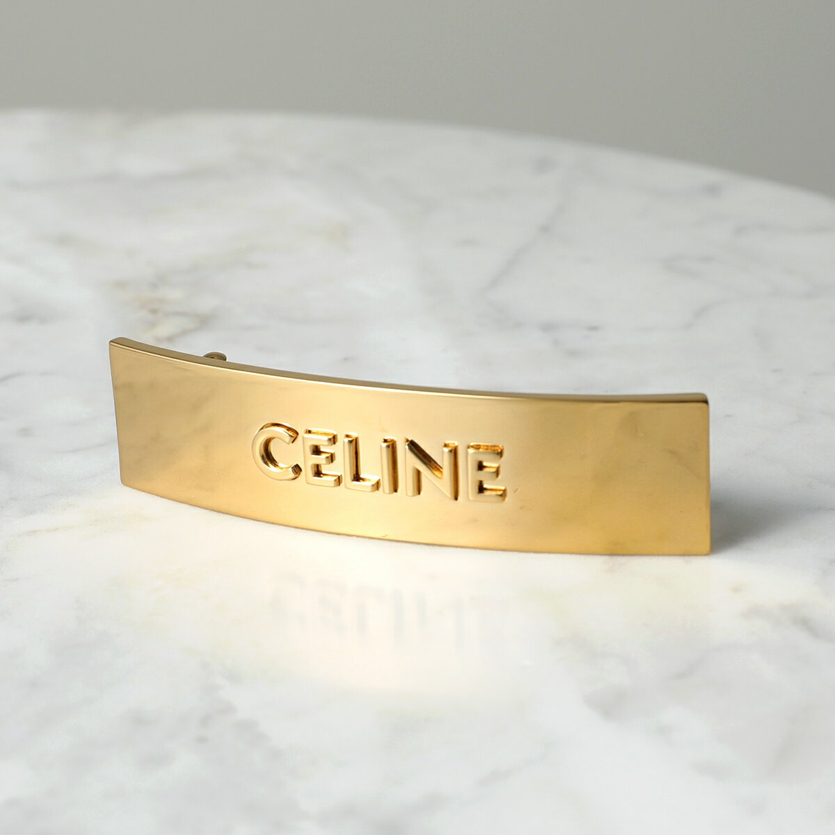 CELINE セリーヌ ヘアクリップ 460IE6BSL.35OR レディース ヘアピン ロゴ ヘアアクセサリー Goldのサムネイル