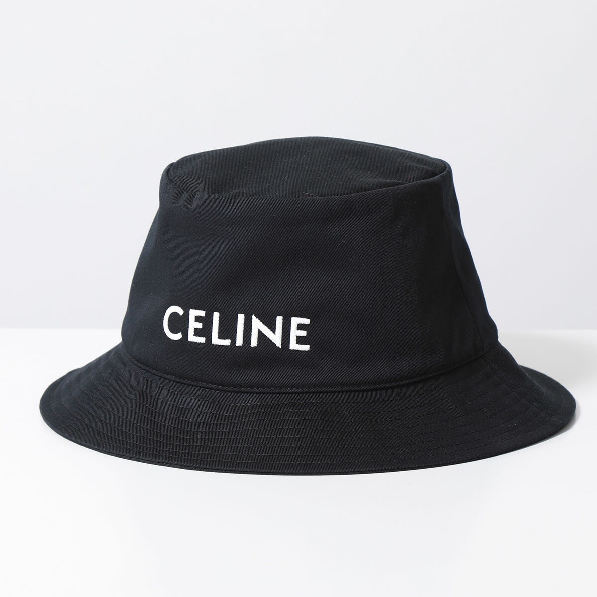 CELINE セリーヌ バケットハット 2AUO4968P.38UB レディース コットン ロゴ刺繍 帽子 ブラックのサムネイル