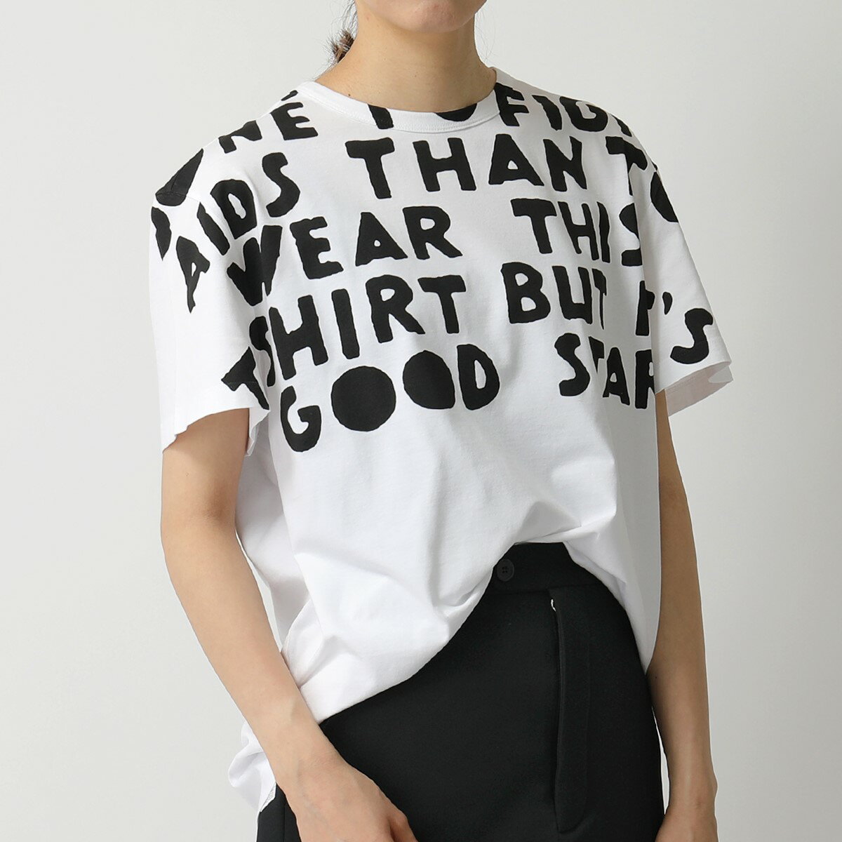 MAISON MARGIELA メゾンマルジェラ S51GC0482 S22816 AIDS エイズT チャリティ クルーネック 半袖 Tシャツ カットソー 100 レディースのサムネイル