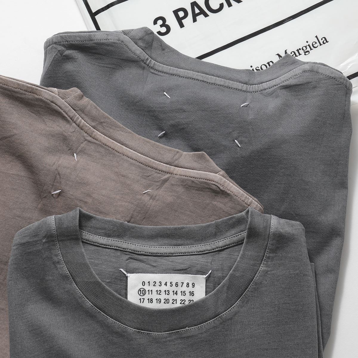 MAISON MARGIELA メゾンマルジェラ S50GC0608 S23616 【3枚組】 3枚セット パックT Stereotype クルーネック 半袖 Tシャツ カットソー コットン 961 レディースのサムネイル