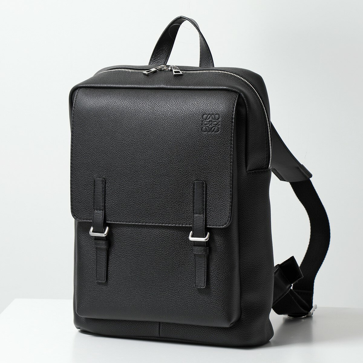 LOEWE ロエベ バックパック MILTARY BACKPACK ミリタリー B553J18X03 レディース リュック レザー アナグラム 鞄 1100/BLACK【po_fifth】