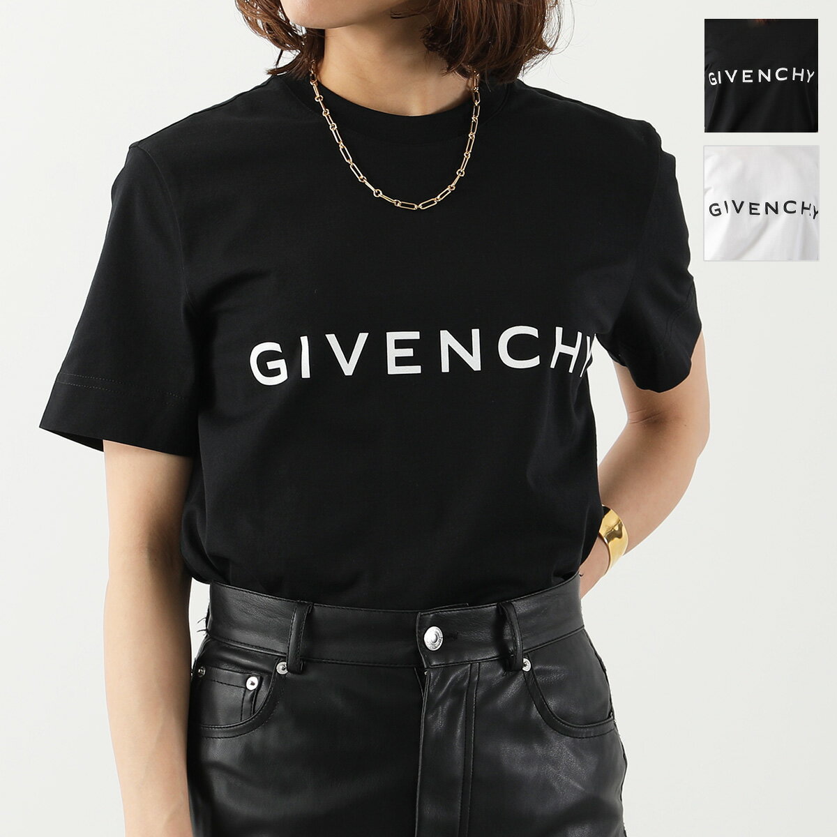 GIVENCHY ジバンシィ 半袖Tシャツ BM716G3YAC レディース ロゴ ロゴT コットン スリムフィット クルーネック カラー2色【po_fifth】