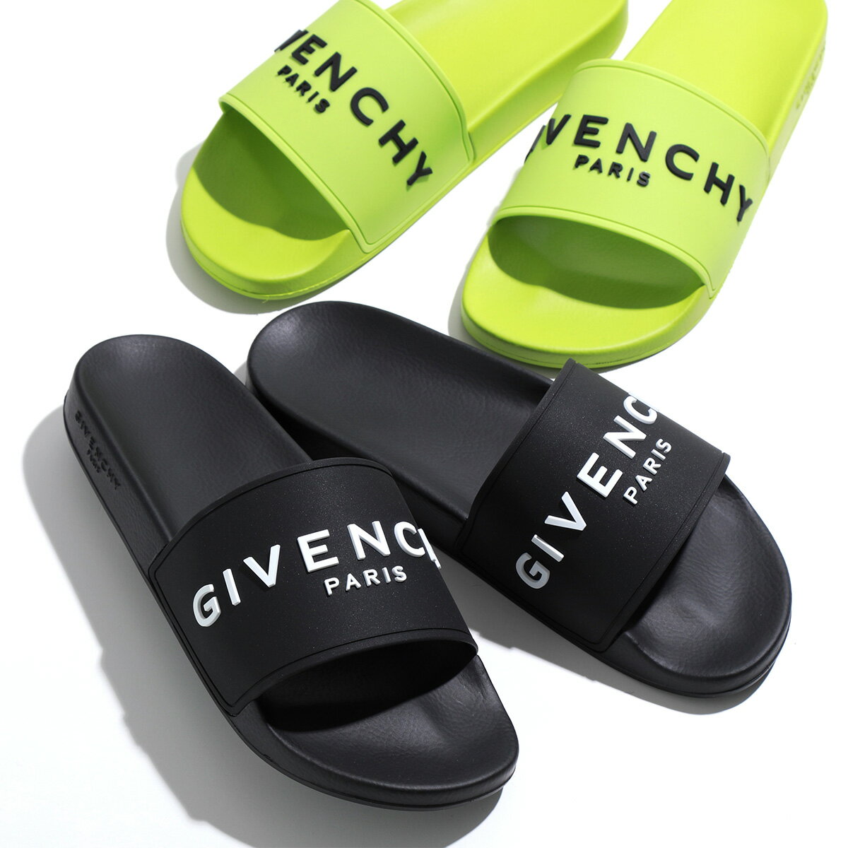 GIVENCHY ジバンシィ サンダル SLIDE SANDALS BH301TH1DB BH301TH1DG メンズ シャワーサンダル スポーツ スポサン シューズ 立体ロゴ 靴 カラー2色