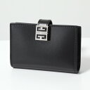 GIVENCHY ジバンシィ コインケース カードケース 4G CARDHOLDER BB60GWB15S レディース カードホルダー 小銭入れ付き レザー メタルロゴ 001/BLACK