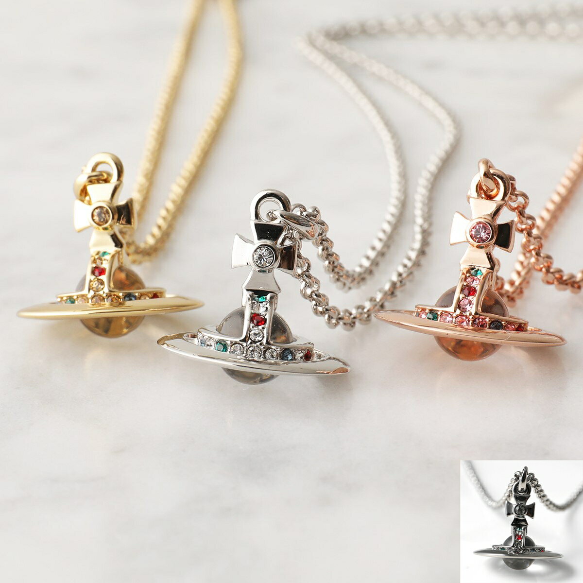 ヴィヴィアンウエストウッド ネックレス（レディース） VivienneWestwood ヴィヴィアンウエストウッド ネックレス NEW PETITE ORB PENDANT 63020098 レディース 立体オーブ カラー4色