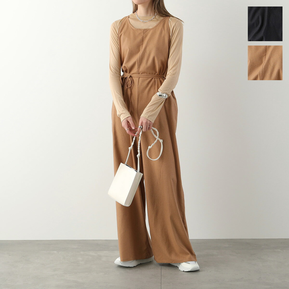 BASERANGE ベースレンジ サロペット OTAY JUMPSUIT JUOT RS 000 レディース ジャンプスーツ オールインワン ノースリーブ シルク カラー2色