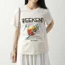 MAX MARA Weekend マックスマーラ ウィークエンド Tシャツ POLKA ポルカ レディース コットン クルーネック プリント ロゴ 009【po_fifth】